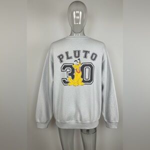 Disney Pluto 30 Graphic Sweatshirt Mens Gray - Mad Engine Zuni Sportswear Size L